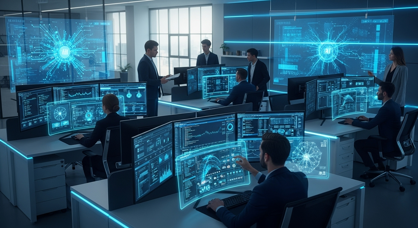 Geniusglider IT professionals working with AI interfaces